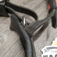 Wide Padded Leather Crank Noseband *gc, NO FLash, residue, cracking, creases, dry
