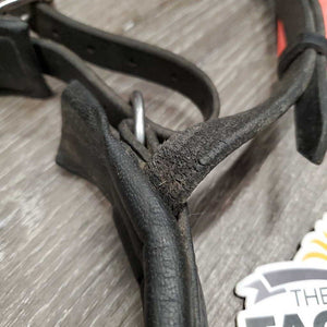 Wide Padded Leather Crank Noseband *gc, NO FLash, residue, cracking, creases, dry