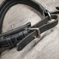 Wide Padded Leather Crank Noseband *gc, NO FLash, residue, cracking, creases, dry
