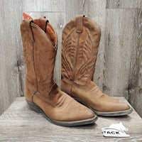 Prospector Pointy Toe Suede Cowgirl Boots *vgc, mnr dirt, scuffs, rubs, sm piping cracks PROCEEDS DONATED
