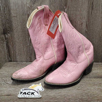 Children's Pointy Toe Cowgirl Boots *gc, dirt, stains, rubs, sm lining tear, PROCEEDS DONATED
