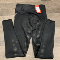 Hvy Fleece Full Sticky Seat Breeches, Pull On *vgc/xc, mnr hair & pilly
