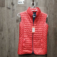 JUNIORS Puffy Quilt Vest, zipper *vgc, puckers, loose lining
