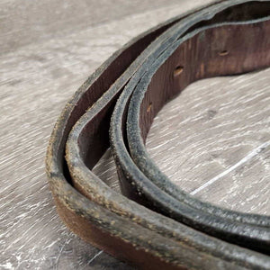 Pr Thick Wide Stirrup Leathers *vgc/gc, older, rubs, bent, twist, scrapes