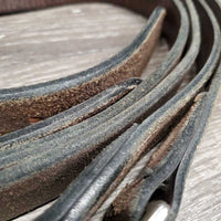 Pr Thick Wide Stirrup Leathers *vgc/gc, older, rubs, bent, twist, scrapes
