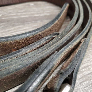 Pr Thick Wide Stirrup Leathers *vgc/gc, older, rubs, bent, twist, scrapes