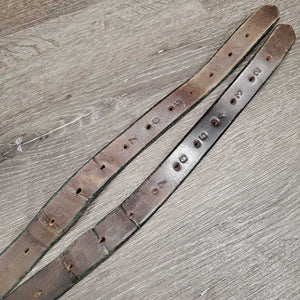 Pr Thick Wide Stirrup Leathers *vgc/gc, older, rubs, bent, twist, scrapes
