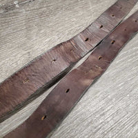 Pr Thick Wide Stirrup Leathers *vgc/gc, older, rubs, bent, twist, scrapes
