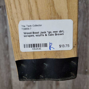 Wood Boot Jack *gc, mnr dirt, scrapes, scuffs & rubs