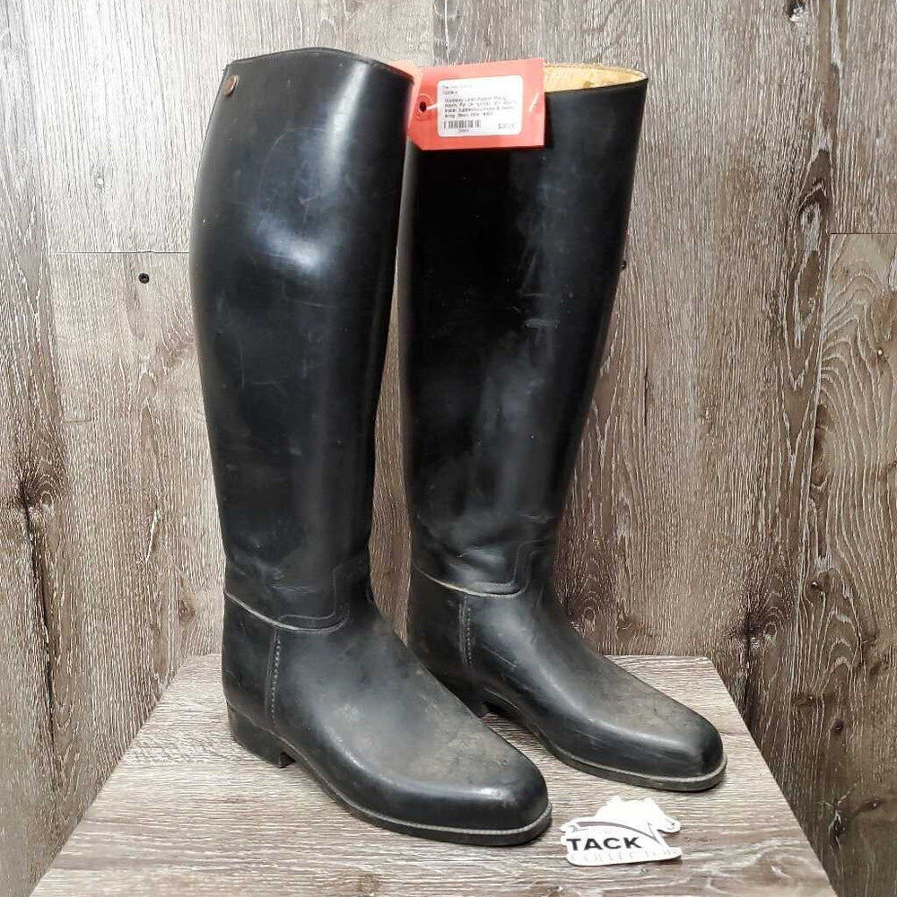 Lined Rubber Riding Boots, Pull On *gc/fair, dirt, scuffs, inside: bubbled/puckered & loose lining