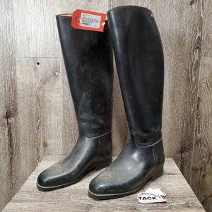 Lined Rubber Riding Boots, Pull On *gc/fair, dirt, scuffs, inside: bubbled/puckered & loose lining