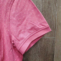 SS Polo Shirt, 1/4 Button Up *gc, mnr fading, puckered collar
