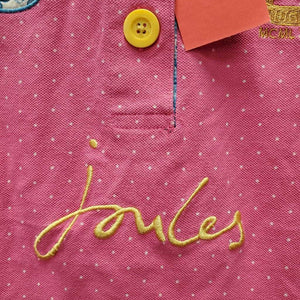 SS Polo Shirt, 1/4 Button Up *gc, mnr fading, puckered collar