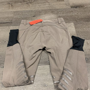 Euroseat Breeches, bling *gc/fair, snags, sm holes, runs, undone stitching, stains, missing bling, peeled knees