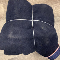 Wool Cooler, embroidery "Milner Downs Champ", tail *gc, stains, pills hair, puckers, shavings, shrunk?, mnr threads