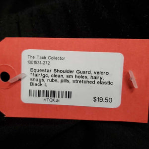 Shoulder Guard, velcro *fair/gc, clean, sm holes, hairy, snags, rubs, pills, stretched elastic