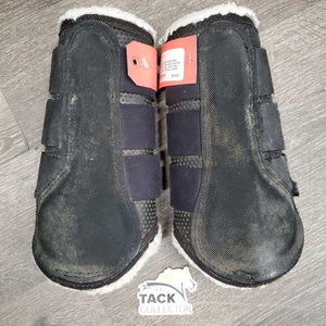 Closed Front & Hind Boots "Pro Mesh", Fleece, velcro *gc/fair, v.hairy velcro, hairy, clean, rubs, faded, undone stitching, cracked edge, stains