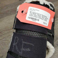 Closed Front & Hind Boots "Pro Mesh", Fleece, velcro *gc/fair, v.hairy velcro, hairy, clean, rubs, faded, undone stitching, cracked edge, stains
