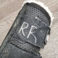 Closed Front & Hind Boots "Pro Mesh", Fleece, velcro *gc/fair, v.hairy velcro, hairy, clean, rubs, faded, undone stitching, cracked edge, stains
