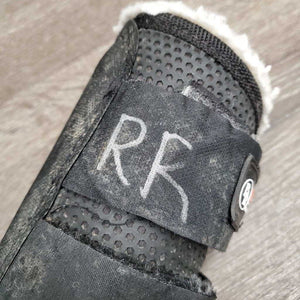 Closed Front & Hind Boots "Pro Mesh", Fleece, velcro *gc/fair, v.hairy velcro, hairy, clean, rubs, faded, undone stitching, cracked edge, stains