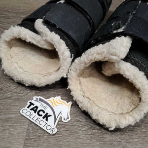 Closed Front & Hind Boots "Pro Mesh", Fleece, velcro *gc/fair, v.hairy velcro, hairy, clean, rubs, faded, undone stitching, cracked edge, stains
