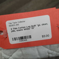 2 Thin Cotton Leg Quilt *gc, clean, pills, stains
