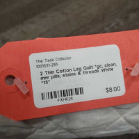 2 Thin Cotton Leg Quilt *gc, clean, mnr pills, stains & threads
