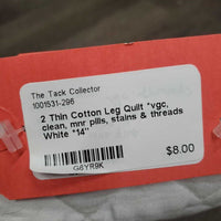 2 Thin Cotton Leg Quilt *vgc, clean, mnr pills, stains & threads
