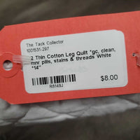 2 Thin Cotton Leg Quilt *gc, clean, mnr pills, stains & threads
