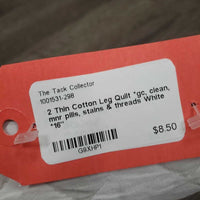 2 Thin Cotton Leg Quilt *gc, clean, mnr pills, stains & threads