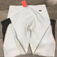 Euroseat Breeches *gc/vgc, mnr stains, seam puckers & undone seam stitching, discolored seat, older