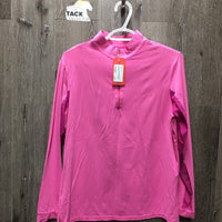 LS Sun Shirt, Mesh Sleeves, 1/2 Zip Up *xc, puckers
