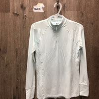 LS Sun Shirt, Mesh Sleeves, 1/2 Zip Up *xc, puckers
