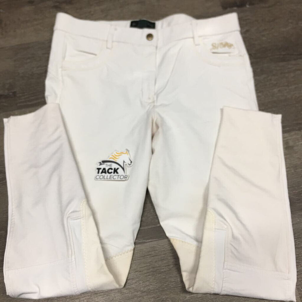 Euroseat Breeches *gc, rubs & pills, mnr stains, puckers, discolored seat & legs, curled inner waist, dingy