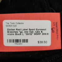 Euroseat Breeches *gc, mnr hair, rubs & stains
