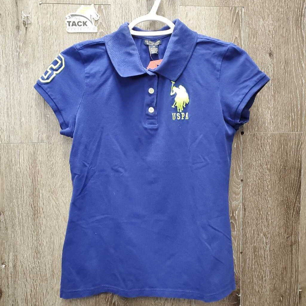 SS Polo Shirt, 1/4 Button up *gc, faded edges & collar