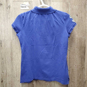 SS Polo Shirt, 1/4 Button up *gc, faded edges & collar