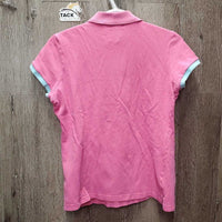 SS Polo Shirt, 1/4 Button up *gc, mnr faded edge & snags