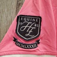 SS Polo Show Shirt, 1/2 Button Up, Bling Buttons *vgc, mnr creased inner collar & puckered collar