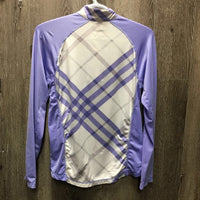 LS Sun Shirt, Mesh Sleevesa, 1/2 Zip Up *vgc, mnr snags, dents/runs, puckers
