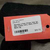 4 Polo Wraps, bag *gc, pilly, clumpy, hairy, clean, marker
