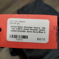 Nylon Shoulder Guard - Bib *fair, v.dirty, loose threads, faded, added shoulder darts

