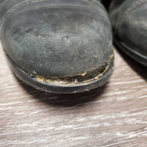 JUNIORS Field Boots, Zips *gc/fair, v.dirty, rubs, glued toe-R, seams: torn & curled, thin spots