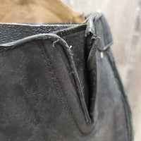JUNIORS Field Boots, Zips *gc/fair, v.dirty, rubs, glued toe-R, seams: torn & curled, thin spots
