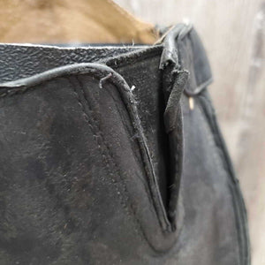 JUNIORS Field Boots, Zips *gc/fair, v.dirty, rubs, glued toe-R, seams: torn & curled, thin spots