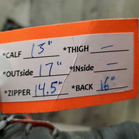 JUNIORS Field Boots, Zips *gc/fair, v.dirty, rubs, glued toe-R, seams: torn & curled, thin spots