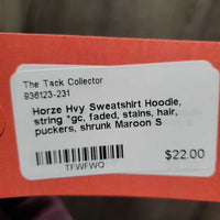 Hvy Sweatshirt Hoodie, string *gc, faded, stains, hair, puckers, shrunk
