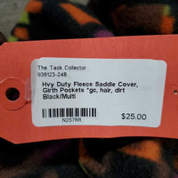 Hvy Duty Fleece Saddle Cover, Girth Pockets *gc, hair, dirt
