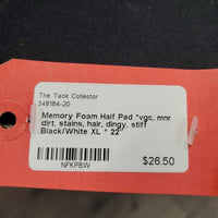 Memory Foam Half Pad *vgc, mnr dirt, stains, hair, dingy, stiff
