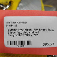 Hvy Mesh Fly Sheet, bag, 2 legs *gc, dirt, stained
